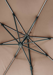 Pacific Lifestyle Glow Challenger Square Free Arm Parasol in Taupe (3mx3m)