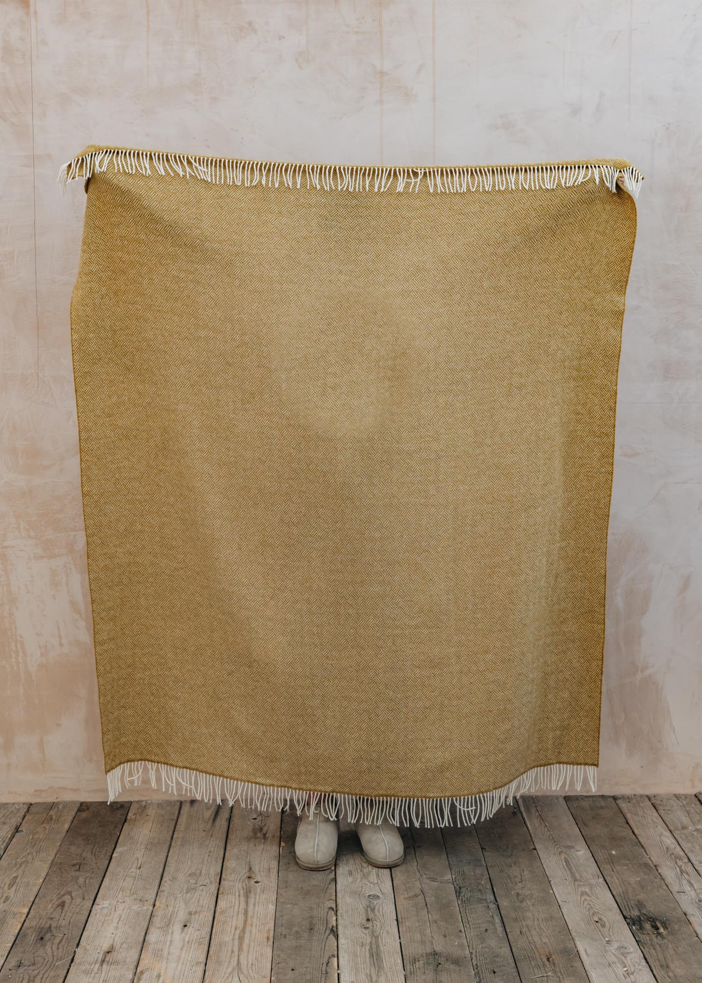 Bronte Moon Gold Parquet Throw