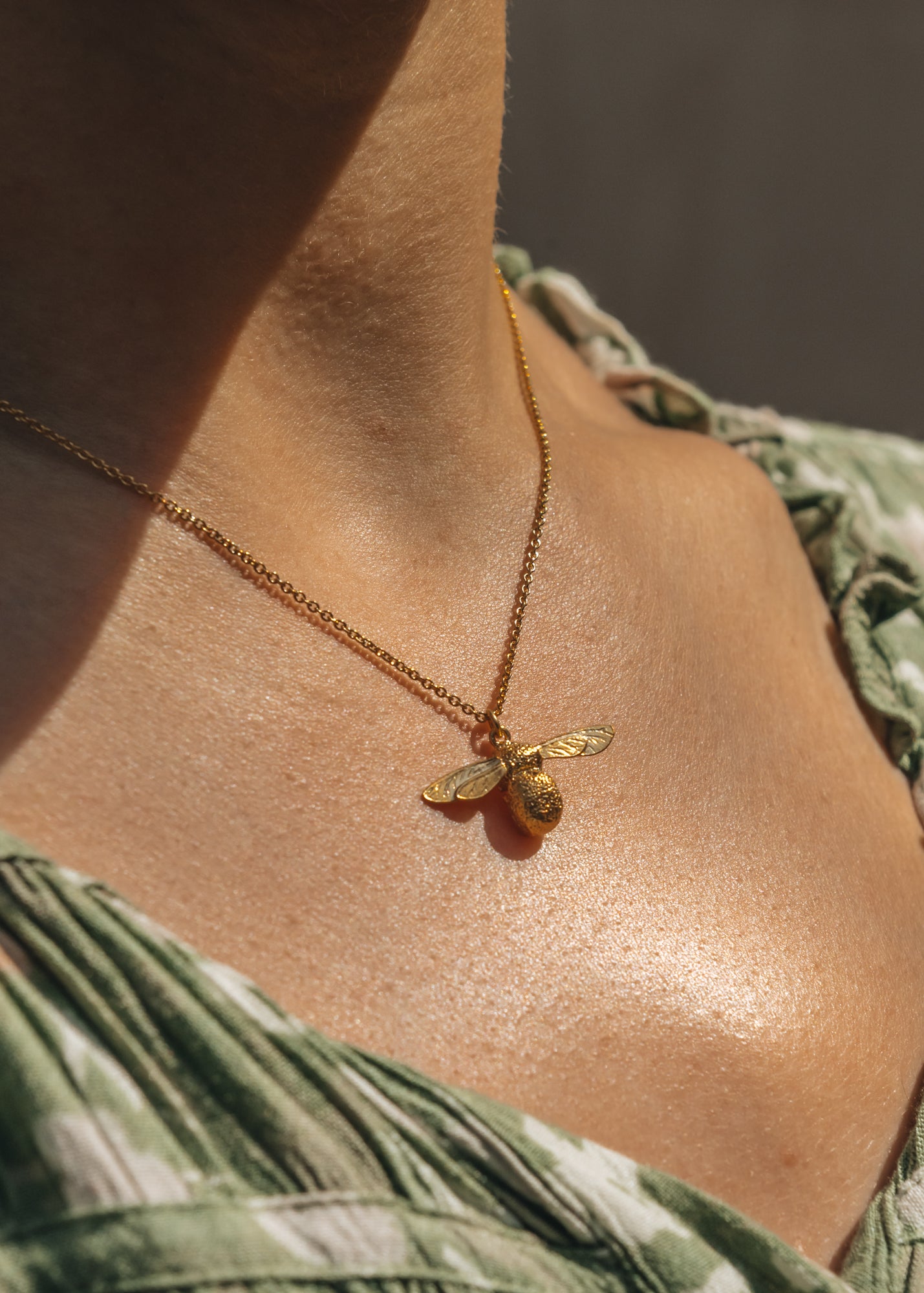 Alex Monroe Gold Plate Baby Bee Necklace