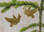 AfroArt Golden Bird Ornaments, pack of two