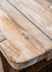 Gommaire Jacoba Large Teak Bench in Natural Grey