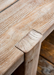 Gommaire Jacoba Large Teak Bench in Natural Grey