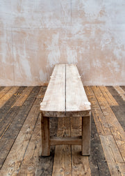 Gommaire Jacoba Large Teak Bench in Natural Grey