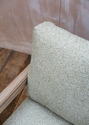 Gommaire Mario Reclaimed Teak Three Seater Sofa in Natural Grey and Rope with Cushions