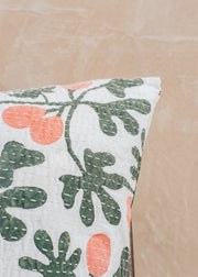 AfroArt Green and Pink Fig Cushion