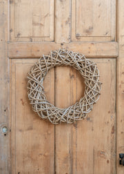 Wreaths Grey Rattan Wreath, 40cm