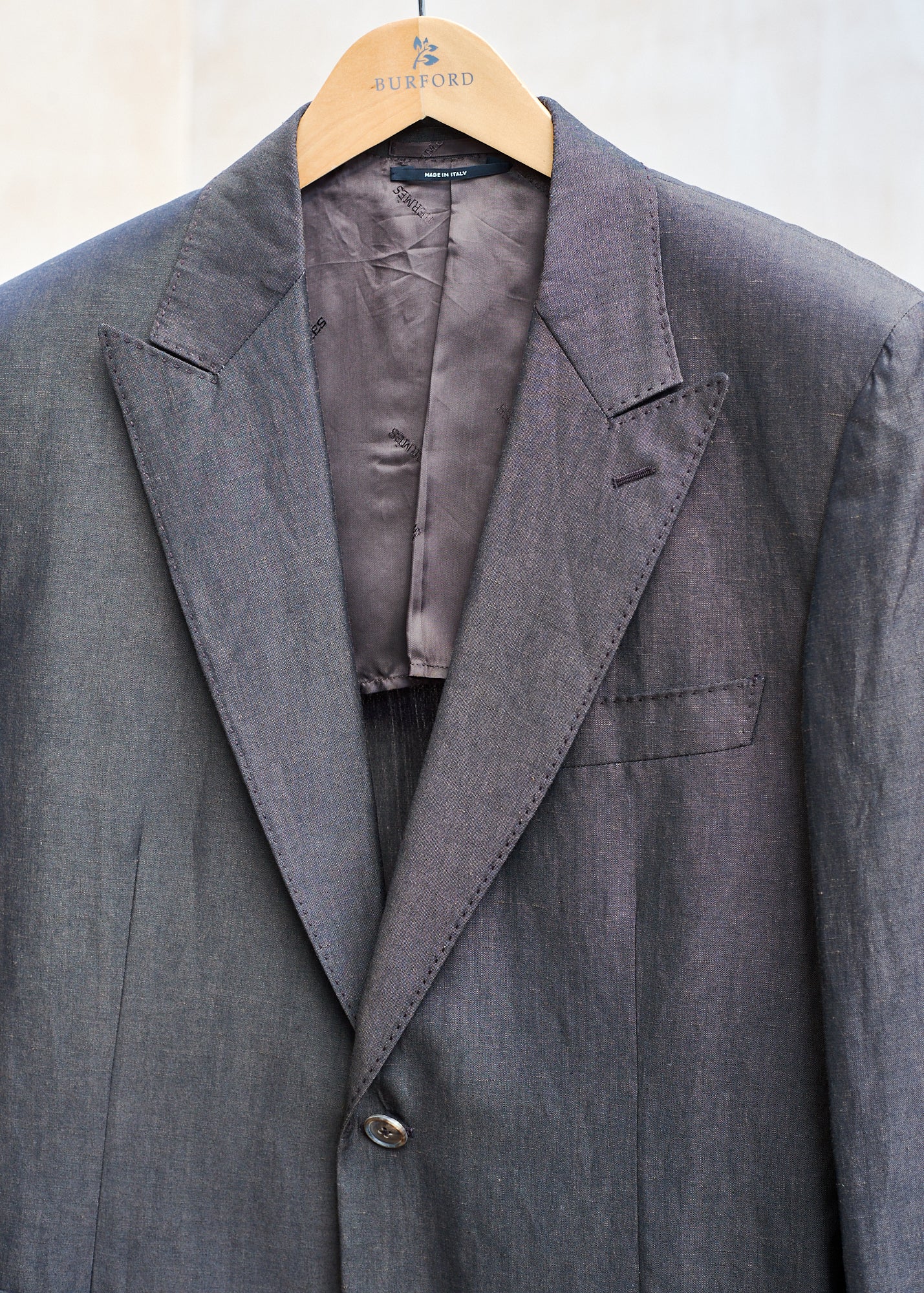 Hermès Brown Cotton/Linen Summer Blazer - L-XL