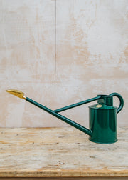Haws Warley Fall Hand Dipped Galvanised Green Watering Can, 1 Gallon