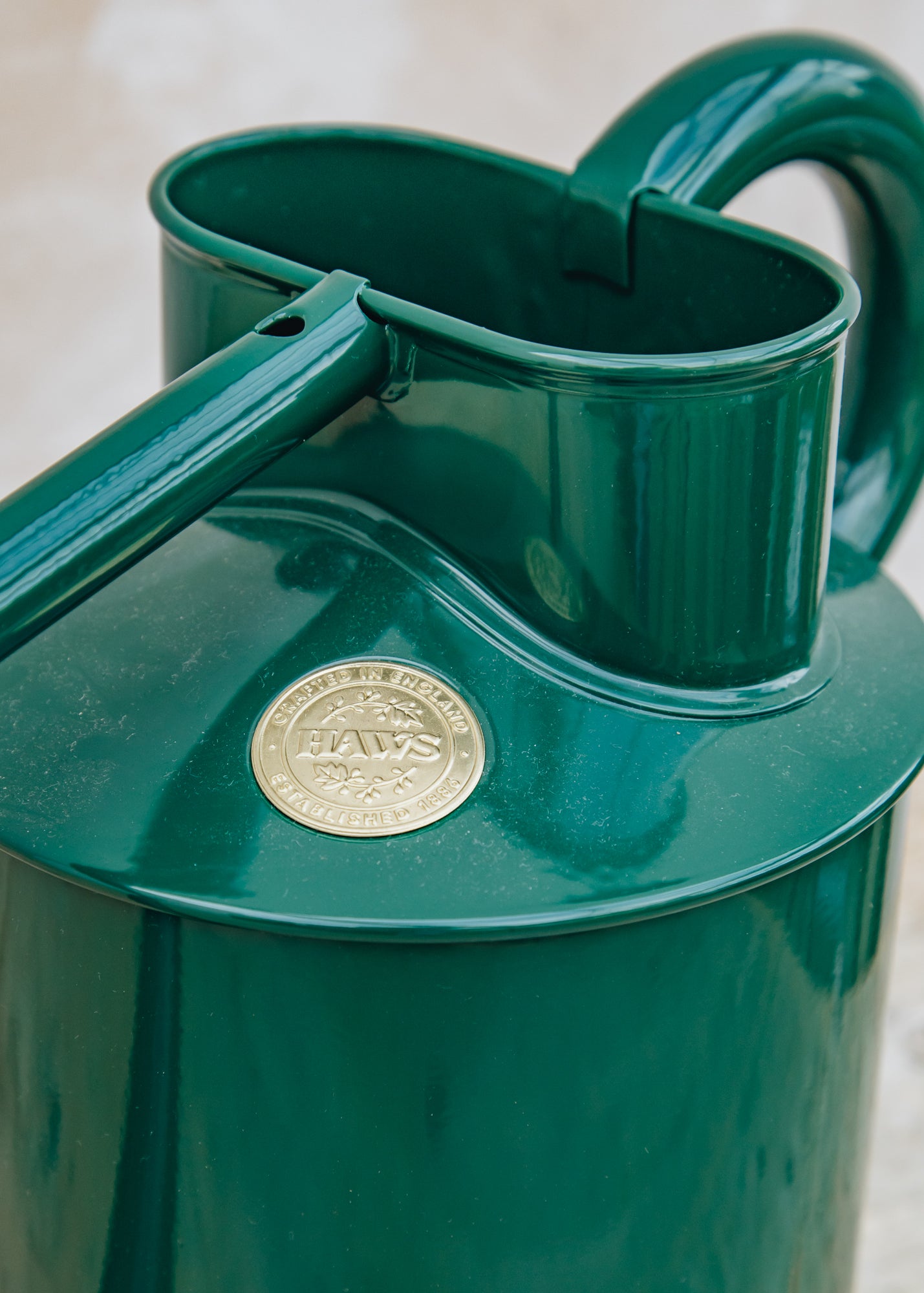 Haws Warley Fall Hand Dipped Galvanised Green Watering Can, 1 Gallon
