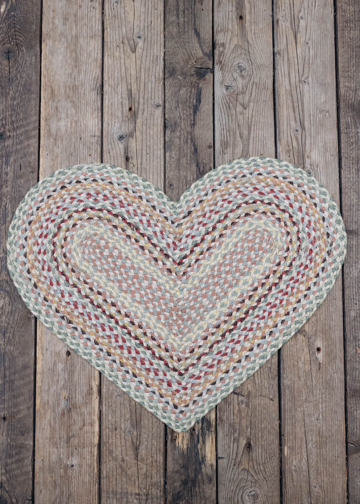 The Braided Rug Co. Heart Rug in Pampas | Burford Garden Co.
