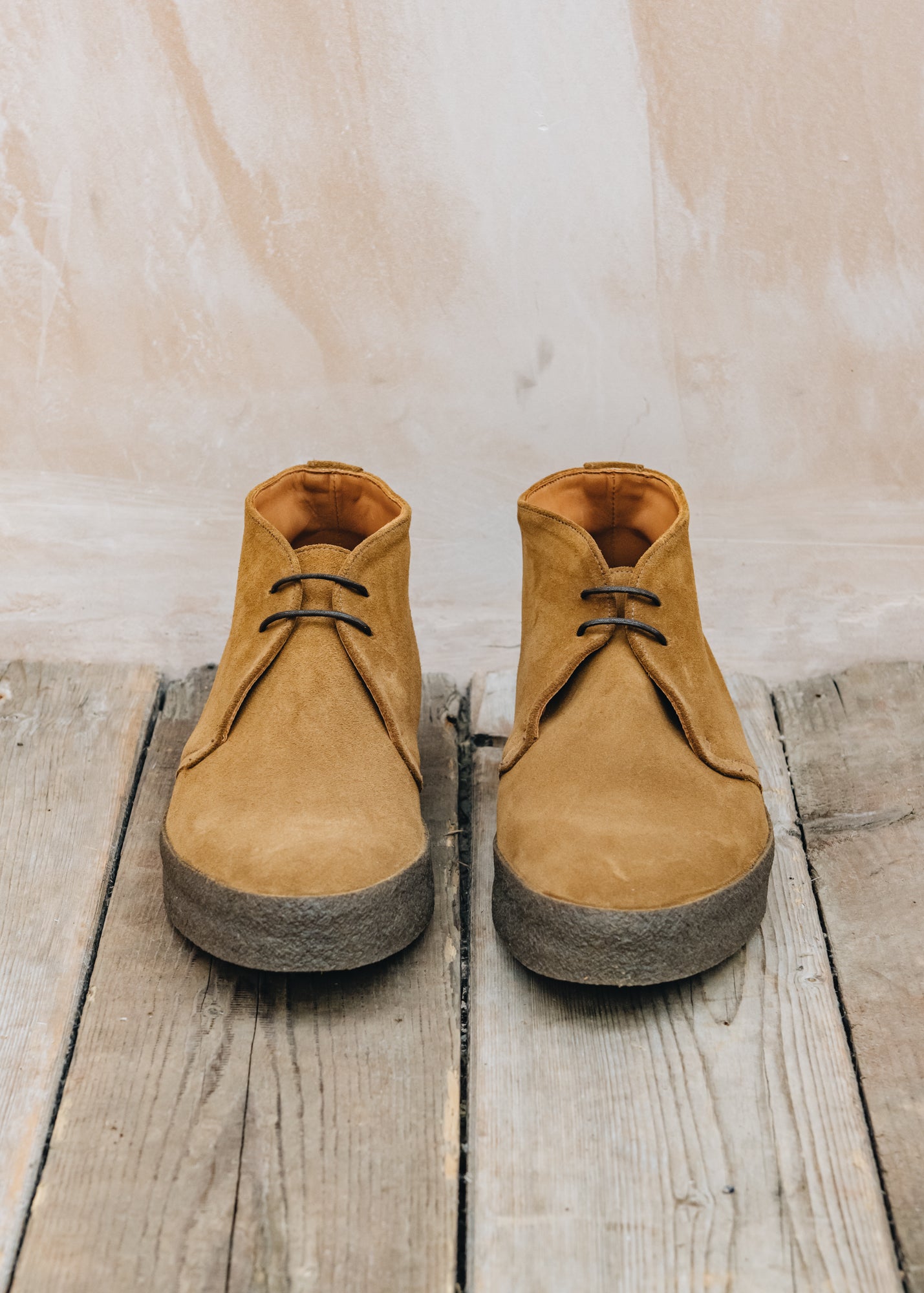 Birkenstock Men's Sanders Hi Top Suede Chukka Boots in Indiana Tan