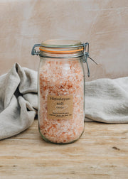 Pink Himalayan Salt in Mason Jar