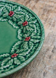 Bordallo Pinheiro Holly Dessert Plate