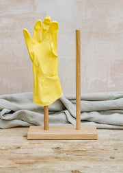 Stik Designs 'The Humdinger' Oak Washing Up Glove Holder
