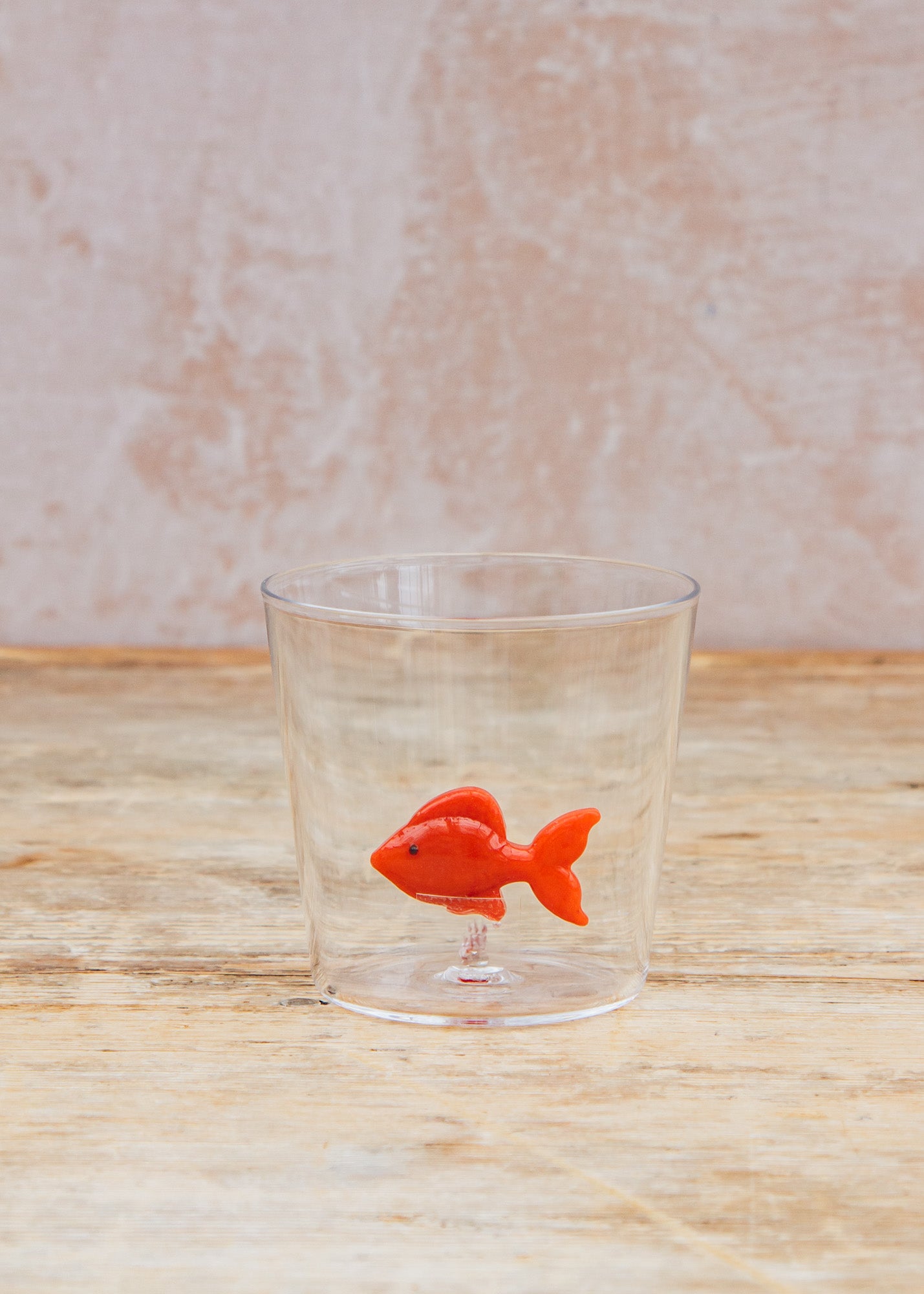 The Braided Rug Co. Red Fish Animal Farm Glass Tumbler