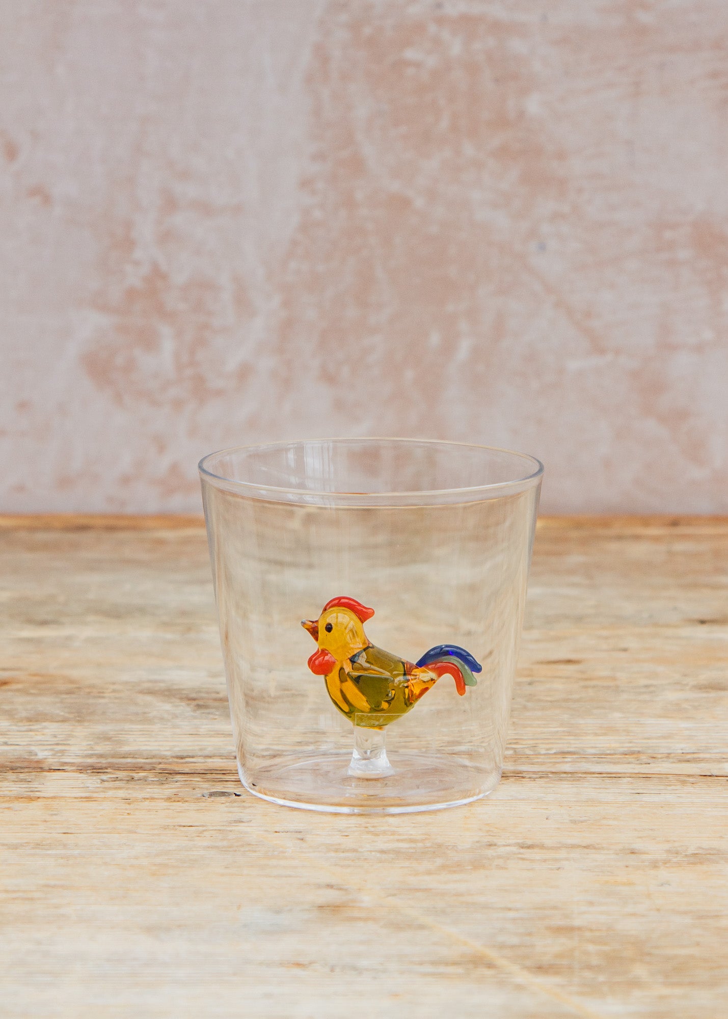 The Braided Rug Co. Rooster Animal Farm Glass Tumbler