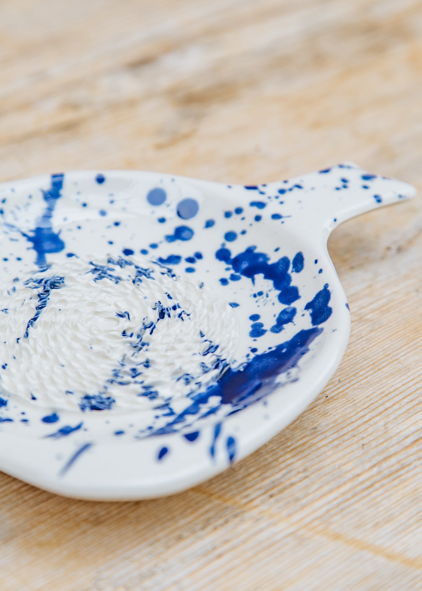 Ivan Ros Blue Splatter Garlic Grater