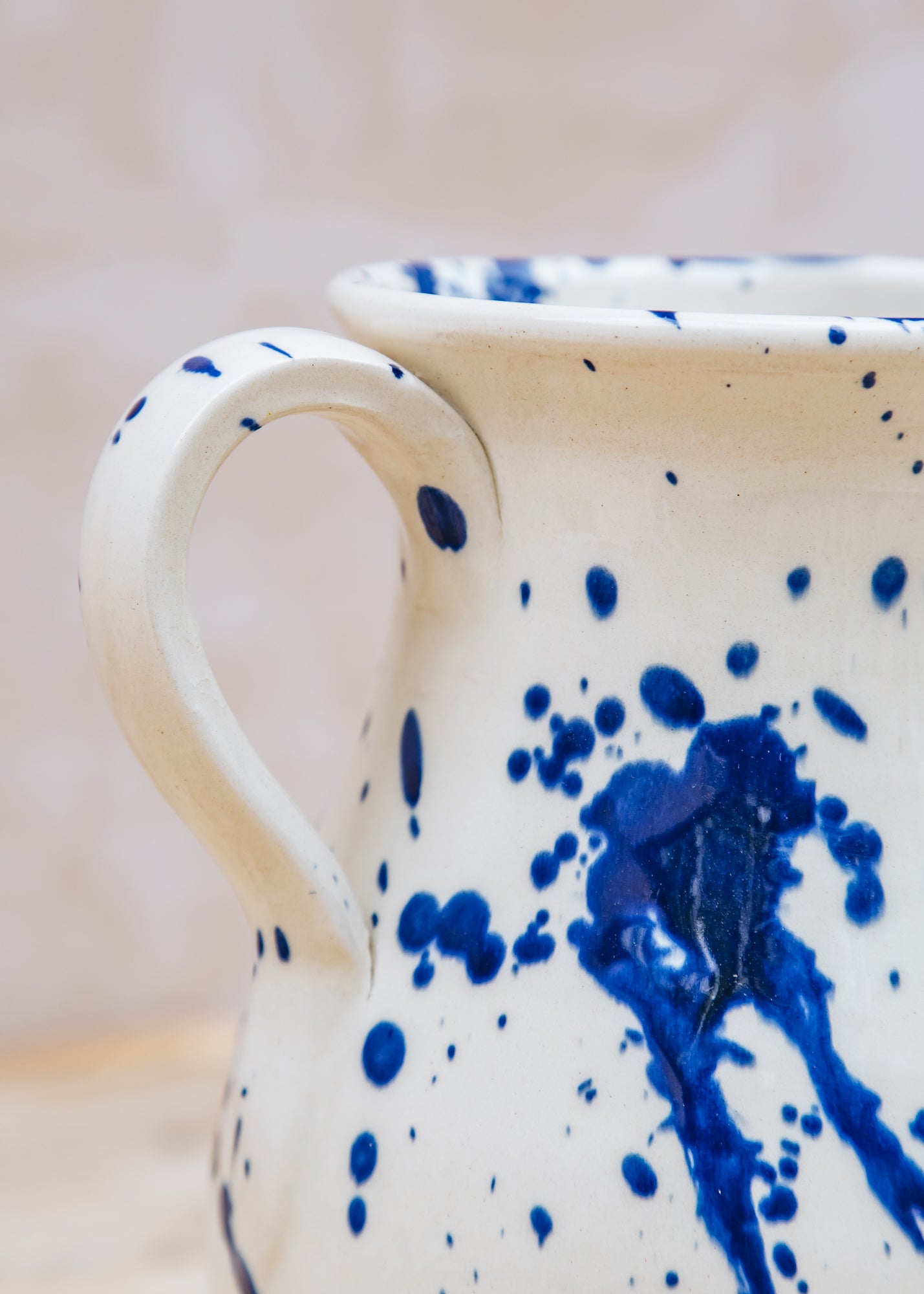 Ivan Ros Blue Splatter Large Jug, 1.3L
