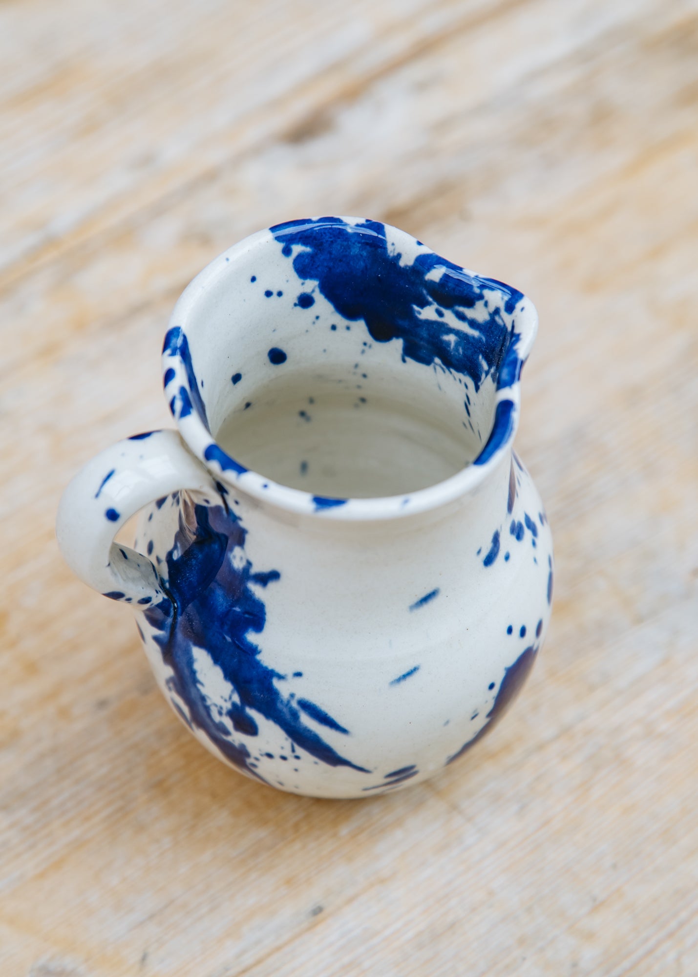 Ivan Ros Blue Splatter Small Milk Jug