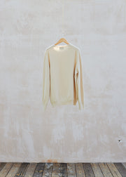 Kenny Ryder Johnstons of Elgin Pale Beige 100% Wool Crewneck/ M/L