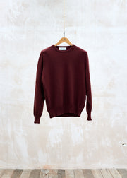 Johnstons of Elgin Thick 100% Cashmere Red Crewneck - M/L