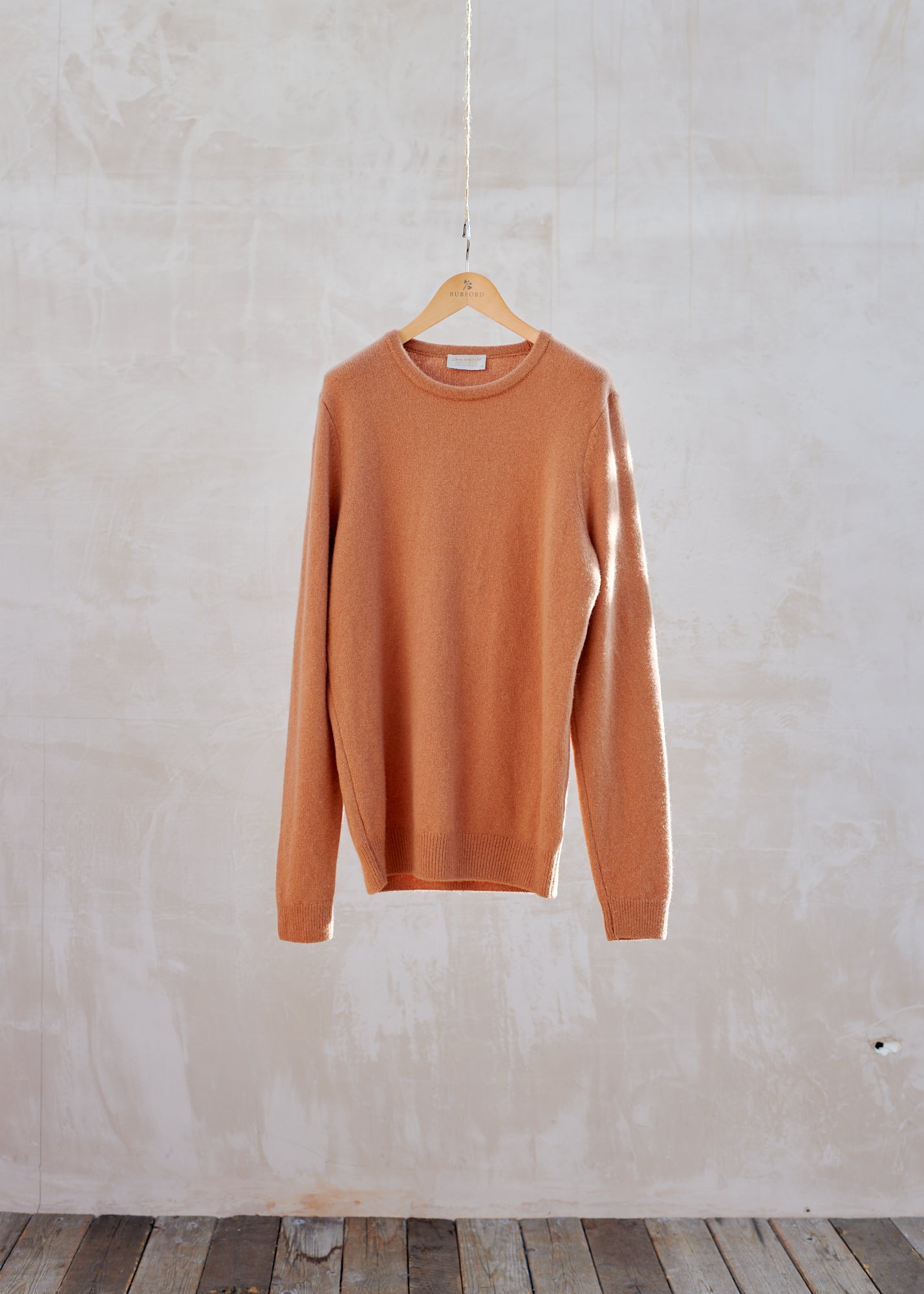 John Smedley Wool & Cashmere Burnt Orange Crewneck - M