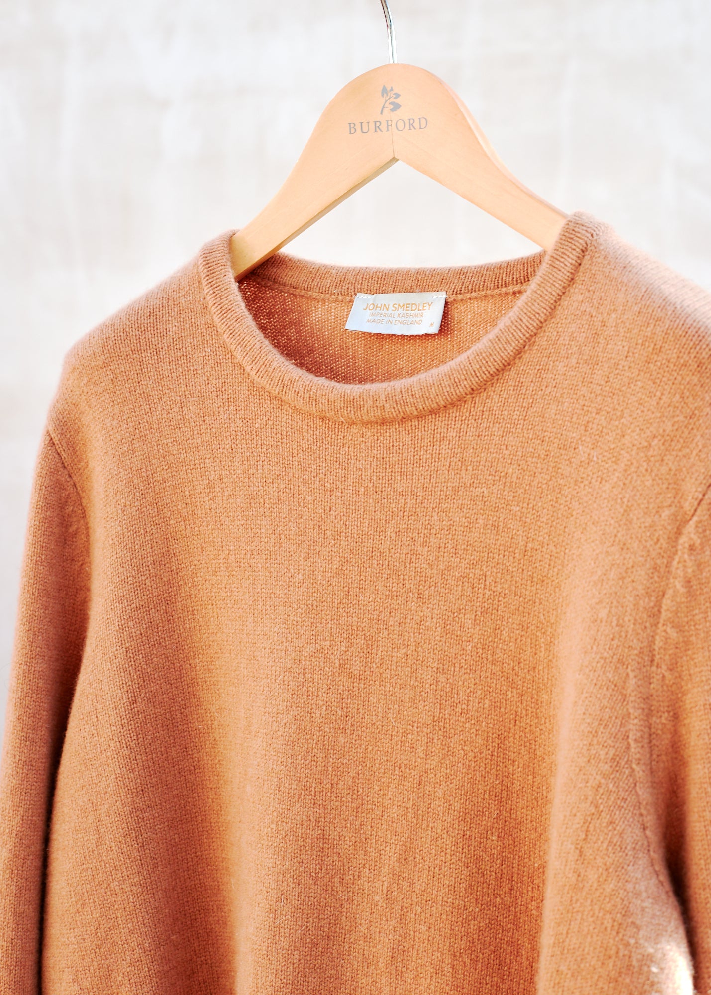 John Smedley Wool & Cashmere Burnt Orange Crewneck - M
