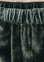 Diega Jabo Velvet Skirt in Forest Green