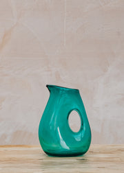 Pol's Potten Jug with Hole in Seagreen