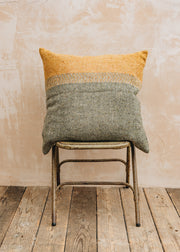Libeco Jules Green Herringbone Cushion