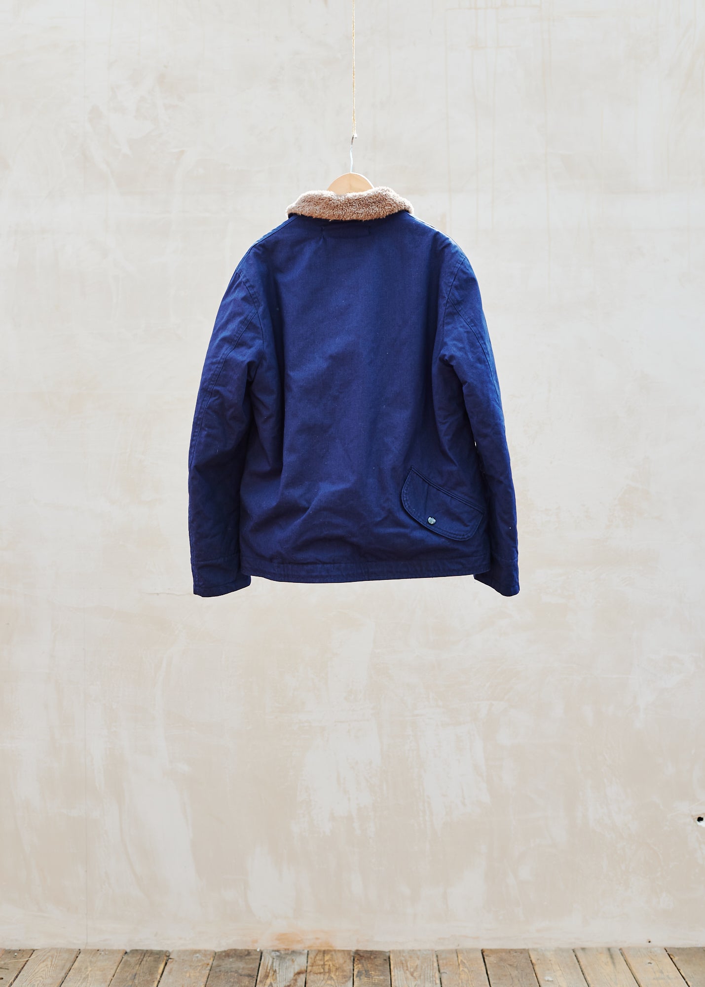 Kenny Ryder Kaptain Sunshine Alpaca Lined Navy Cotton Deck Jacket - M