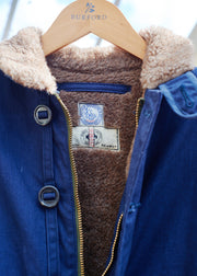 Kenny Ryder Kaptain Sunshine Alpaca Lined Navy Cotton Deck Jacket - M