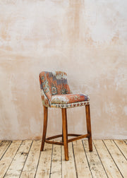 The Kilim Co. Low Kilim Bar Stool, Style D