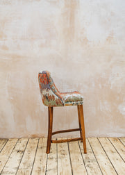 The Kilim Co. Low Kilim Bar Stool, Style D
