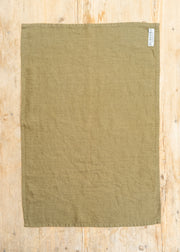 Baltic Flax Martini Olive Linen Kitchen Towel