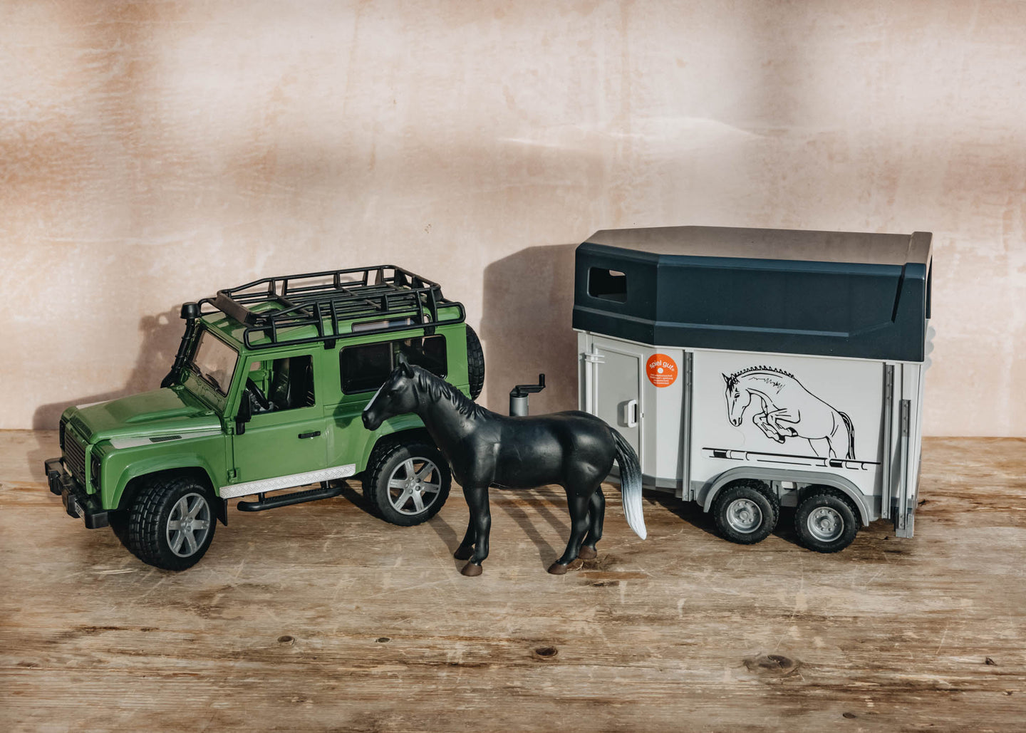 Bruder Bruder Toy Land Rover Defender and Horsebox