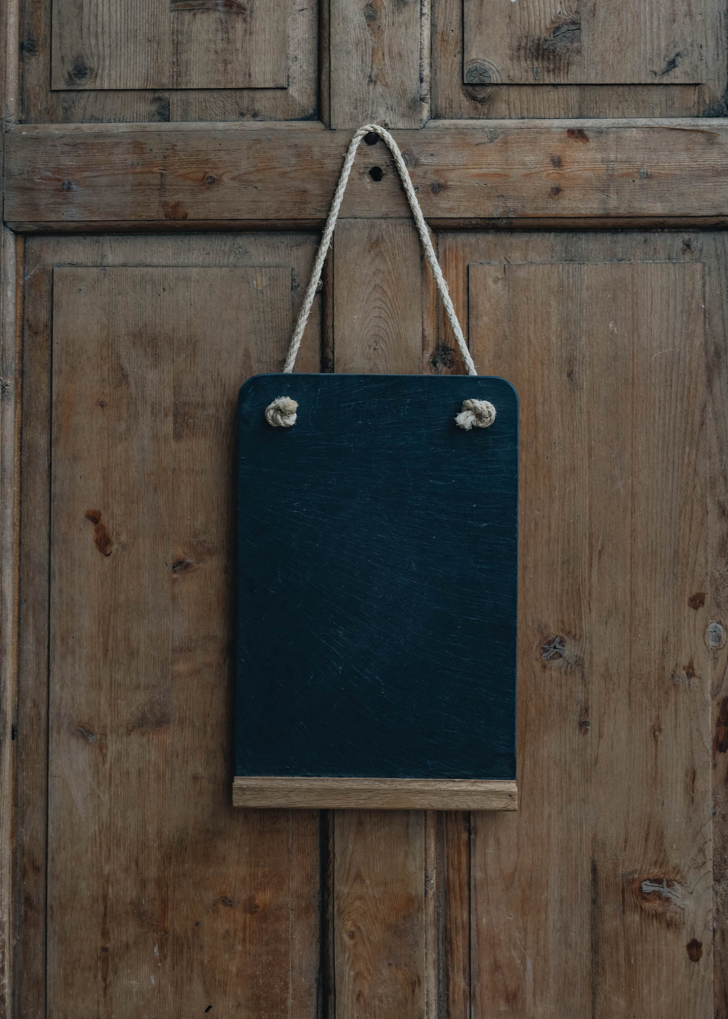 Stik Designs Large Hanging Slate Board with Oak Ledge