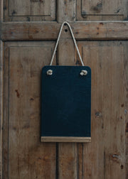 Stik Designs Large Hanging Slate Board with Oak Ledge