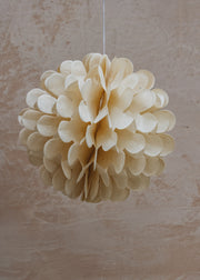 AfroArt Large Honeycomb Folding Flower Ornament in White