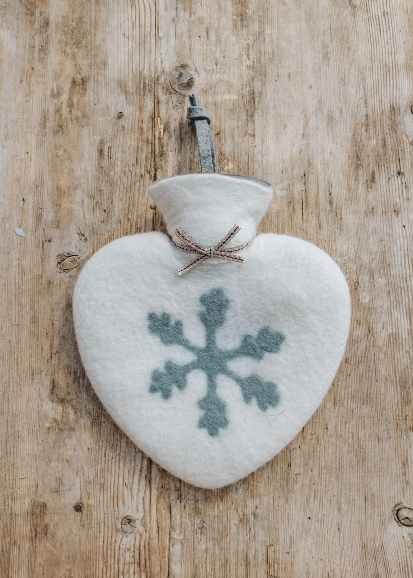 Dorothee Lehnen Large White Dune Snowflake Hot Water Bottle