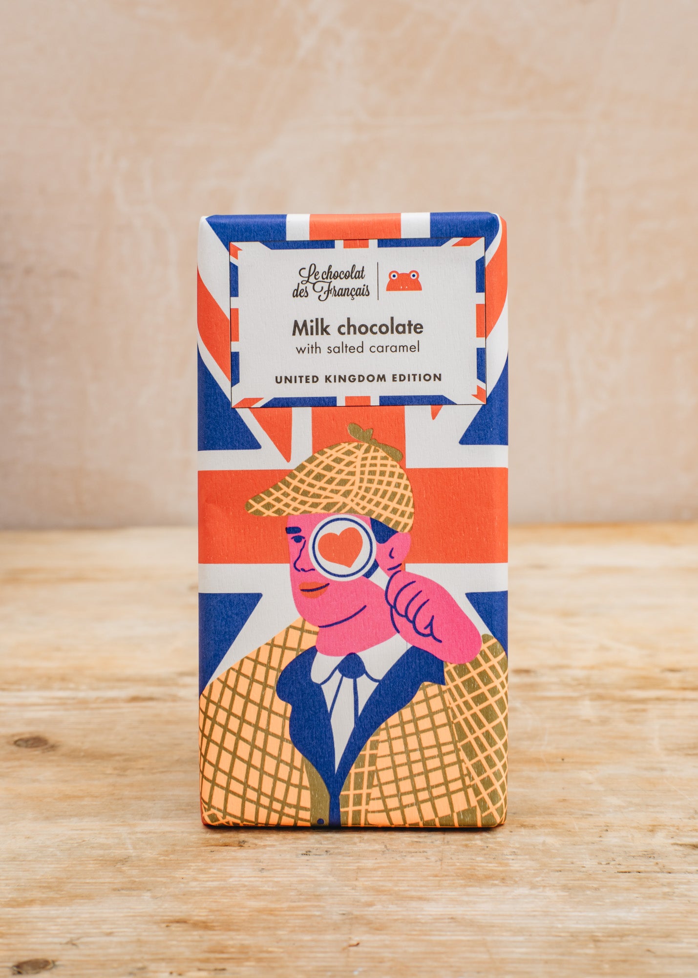 Le Chocolat des Français 'Sherlock' Organic Salted Caramel Milk Chocolate Bar