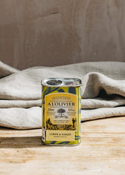 A l'Oliver Lemon and Ginger Infused Oil in Tin