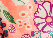 Les Touristes Small Velvet Pouch in Cosmos Coral