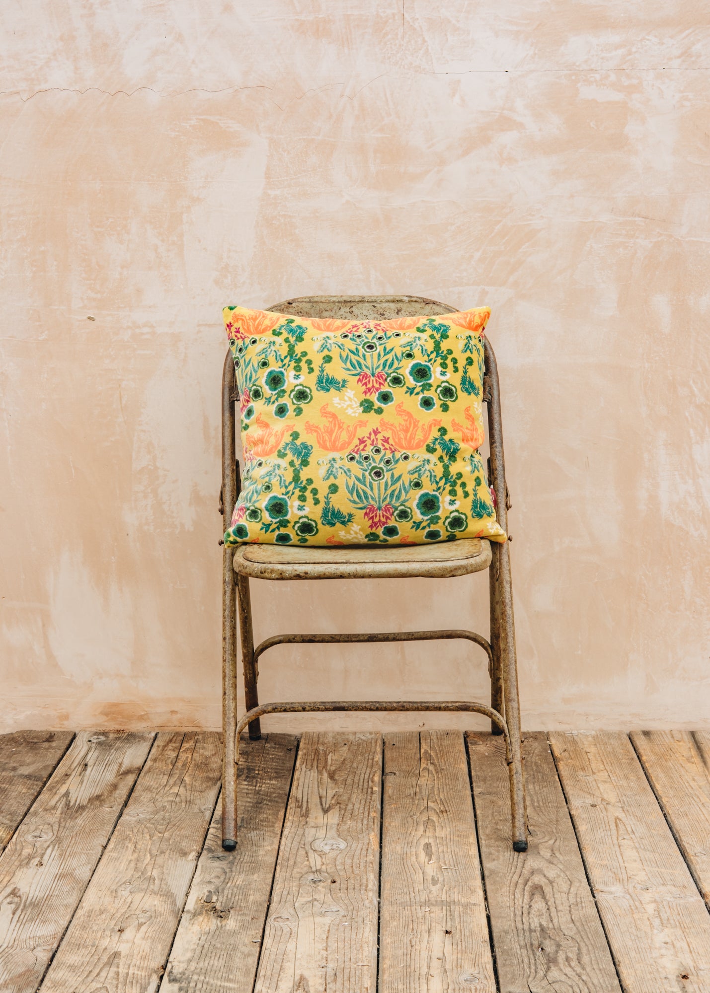 Bungalow Velvet Cushion in Swainston Gold, 45x45cm