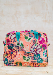 Sunspel Velvet Weekend Bag in Cosmos Coral