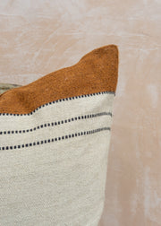 Libeco Cushion in Foundry Beeswax Stripe