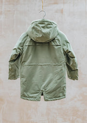 Children's Padded Jacket in Oil Green