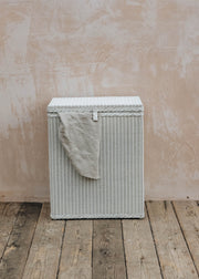 Lloyd Loom Linen Basket in Snow White