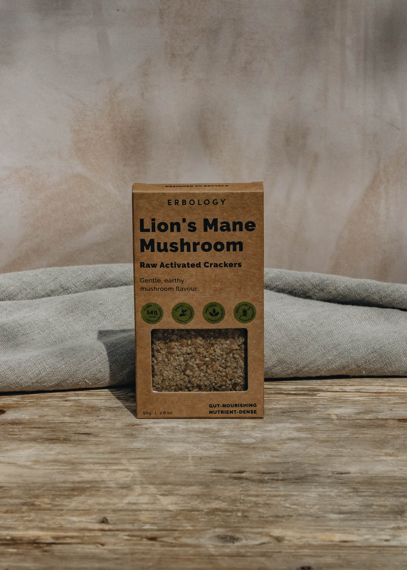 Erbology Lion's Mane Mushroom Crackers