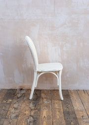 Lloyd Loom Bistro Chair in Snow White